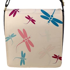 Pastel dragonflies  Flap Messenger Bag (S)