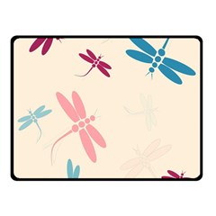 Pastel dragonflies  Double Sided Fleece Blanket (Small) 