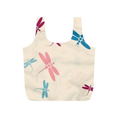 Pastel dragonflies  Full Print Recycle Bags (S) 