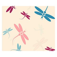 Pastel dragonflies  Double Sided Flano Blanket (Small) 