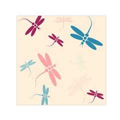 Pastel Dragonflies  Small Satin Scarf (square)