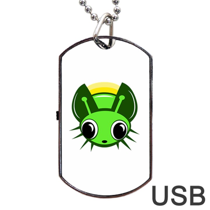 Transparent firefly Dog Tag USB Flash (Two Sides) 