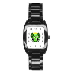 Transparent Firefly Stainless Steel Barrel Watch