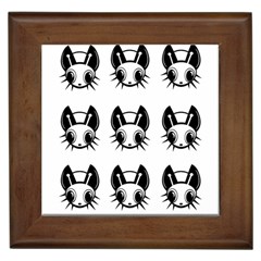 Black And White Fireflies Patten Framed Tiles