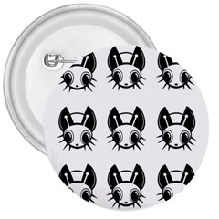 Black And White Fireflies Patten 3  Buttons by Valentinaart