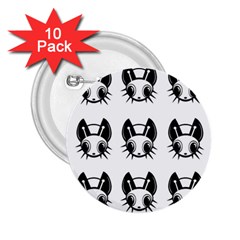 Black And White Fireflies Patten 2 25  Buttons (10 Pack)  by Valentinaart