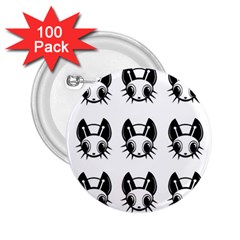 Black And White Fireflies Patten 2 25  Buttons (100 Pack) 