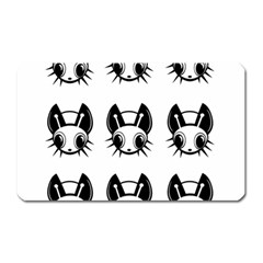 Black And White Fireflies Patten Magnet (rectangular) by Valentinaart