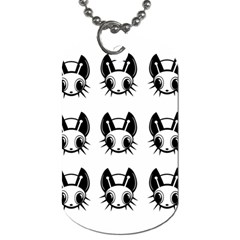 Black And White Fireflies Patten Dog Tag (one Side)