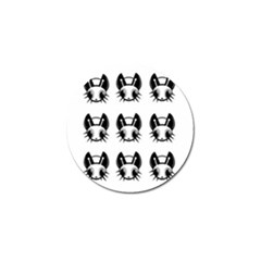 Black And White Fireflies Patten Golf Ball Marker by Valentinaart