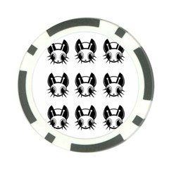 Black And White Fireflies Patten Poker Chip Card Guards (10 Pack) 