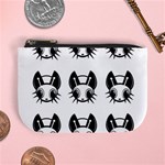 Black and white fireflies patten Mini Coin Purses Front