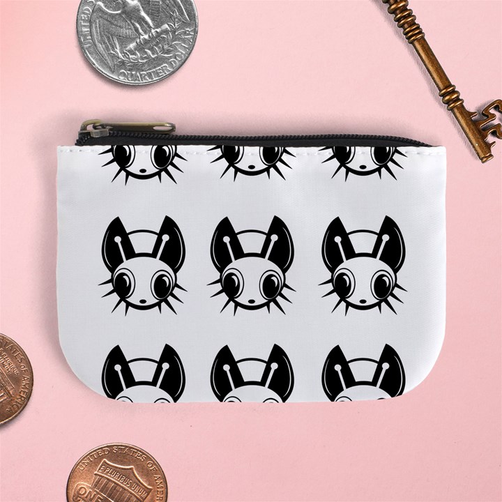 Black and white fireflies patten Mini Coin Purses