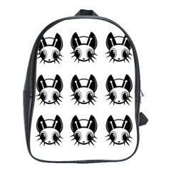 Black And White Fireflies Patten School Bags(large)  by Valentinaart