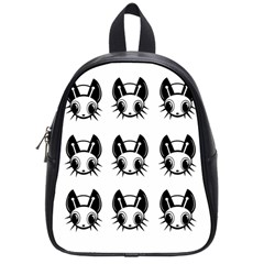 Black And White Fireflies Patten School Bags (small)  by Valentinaart