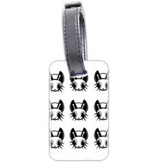 Black And White Fireflies Patten Luggage Tags (two Sides) by Valentinaart