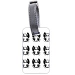 Black and white fireflies patten Luggage Tags (Two Sides) Front