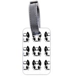 Black and white fireflies patten Luggage Tags (Two Sides) Back