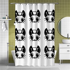 Black And White Fireflies Patten Shower Curtain 48  X 72  (small)  by Valentinaart