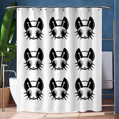 Black And White Fireflies Patten Shower Curtain 60  X 72  (medium)  by Valentinaart