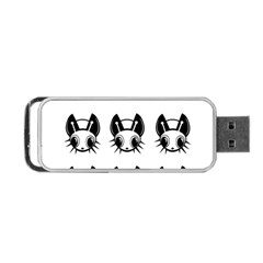 Black And White Fireflies Patten Portable Usb Flash (one Side)