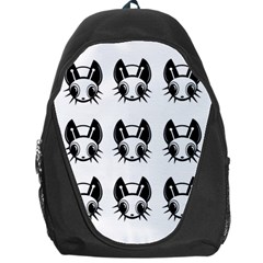 Black And White Fireflies Patten Backpack Bag by Valentinaart