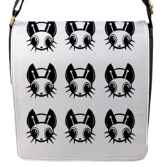 Black And White Fireflies Patten Flap Messenger Bag (s)