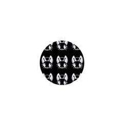 White And Black Fireflies  1  Mini Buttons by Valentinaart