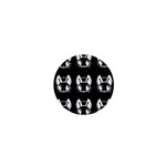 White and black fireflies  1  Mini Buttons Front