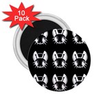 White and black fireflies  2.25  Magnets (10 pack)  Front