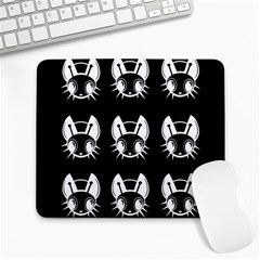 White And Black Fireflies  Large Mousepads