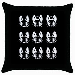 White And Black Fireflies  Throw Pillow Case (black) by Valentinaart