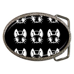 White And Black Fireflies  Belt Buckles by Valentinaart