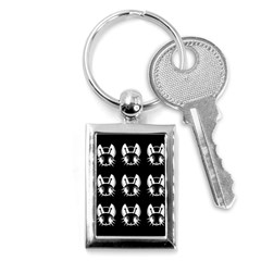 White And Black Fireflies  Key Chains (rectangle) 