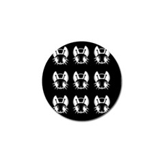 White And Black Fireflies  Golf Ball Marker by Valentinaart