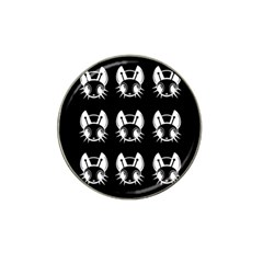 White And Black Fireflies  Hat Clip Ball Marker (4 Pack) by Valentinaart