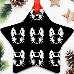 White And Black Fireflies  Star Ornament (two Sides) 