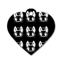 White And Black Fireflies  Dog Tag Heart (two Sides) by Valentinaart