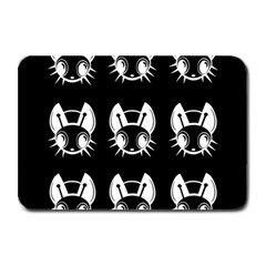 White And Black Fireflies  Plate Mats by Valentinaart