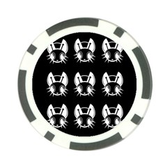 White And Black Fireflies  Poker Chip Card Guards (10 Pack)  by Valentinaart