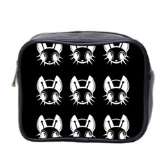 White And Black Fireflies  Mini Toiletries Bag 2-side