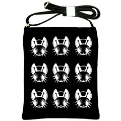 White And Black Fireflies  Shoulder Sling Bags