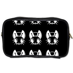 White And Black Fireflies  Toiletries Bags 2-side