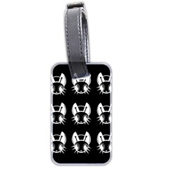 White And Black Fireflies  Luggage Tags (two Sides) by Valentinaart