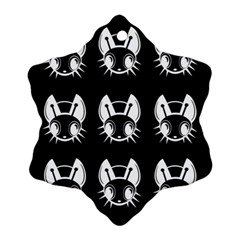 White And Black Fireflies  Snowflake Ornament (2-side)