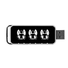 White And Black Fireflies  Portable Usb Flash (two Sides) by Valentinaart