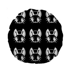 White And Black Fireflies  Standard 15  Premium Round Cushions by Valentinaart