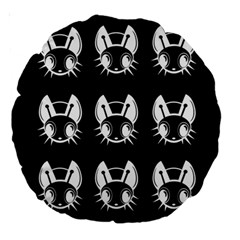 White And Black Fireflies  Large 18  Premium Round Cushions