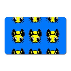 Yellow And Blue Firefies Magnet (rectangular) by Valentinaart