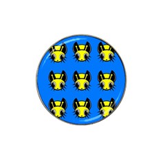 Yellow And Blue Firefies Hat Clip Ball Marker by Valentinaart